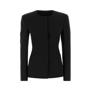 The Andamane Women Black Stretch Gabardine Melanie Blazer